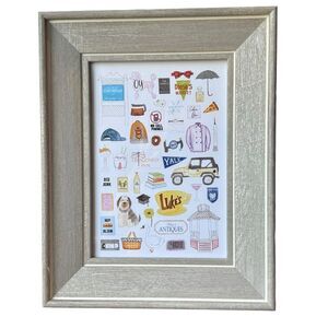 Gilmore Girls Gray Framed Colorful Art Print.